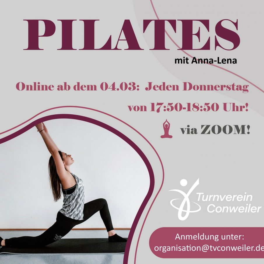 Neuer PILATES-Kurs mit Anna-Lena! Ab 04.03. Online!