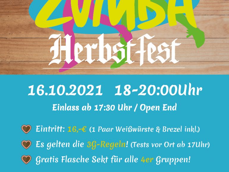 Zumba-Herbstfest 16.10.2021 - Lass' uns zusammen Tanzen!