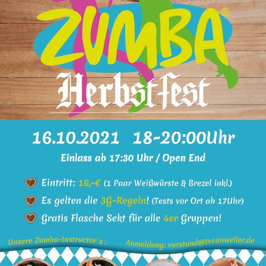 Zumba-Herbstfest 16.10.2021 - Lass' uns zusammen Tanzen!