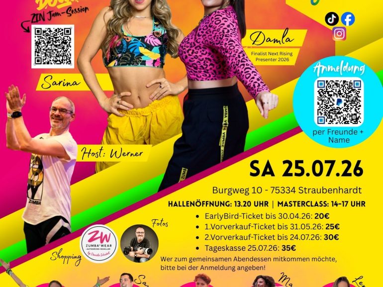 Zumba-Masterclass SUMMER EDITION mit Damla Amanat und Sarina