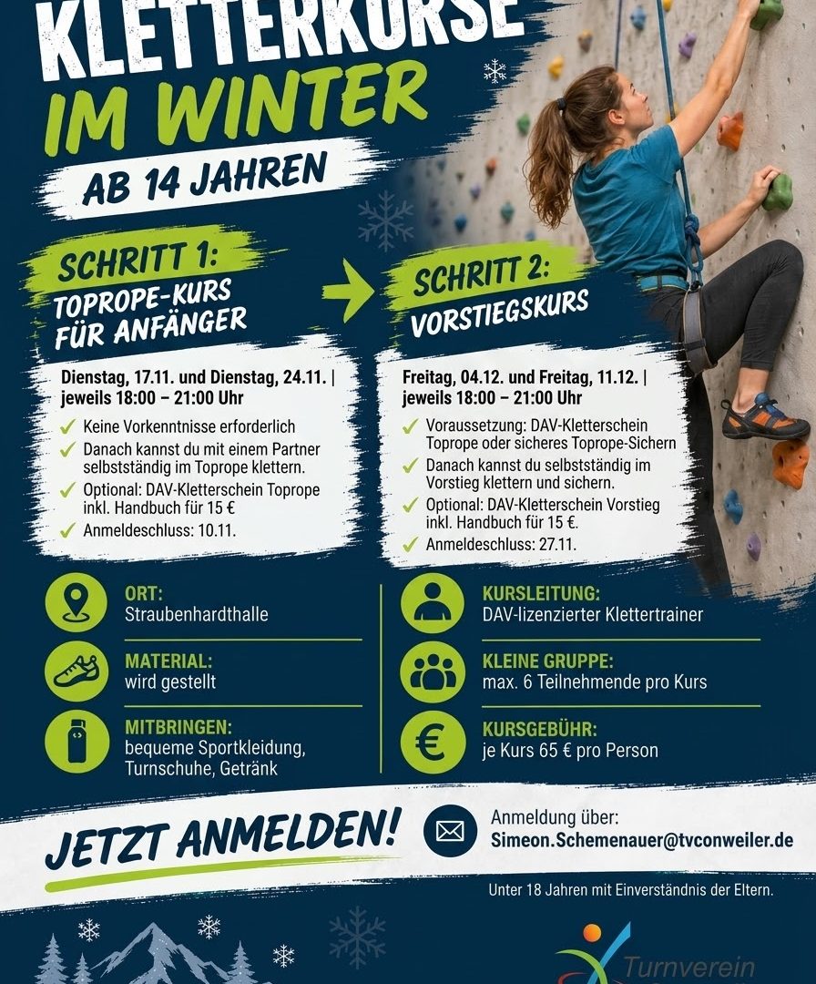 Neue Kletter-Angebote! Schnell sein lohnt sich!